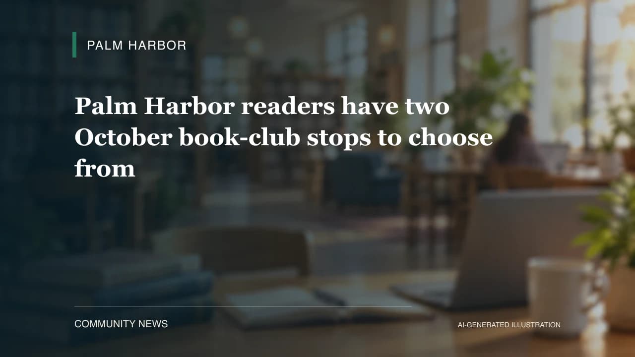 Palm Harbor readers have two October book-club stops to choose from